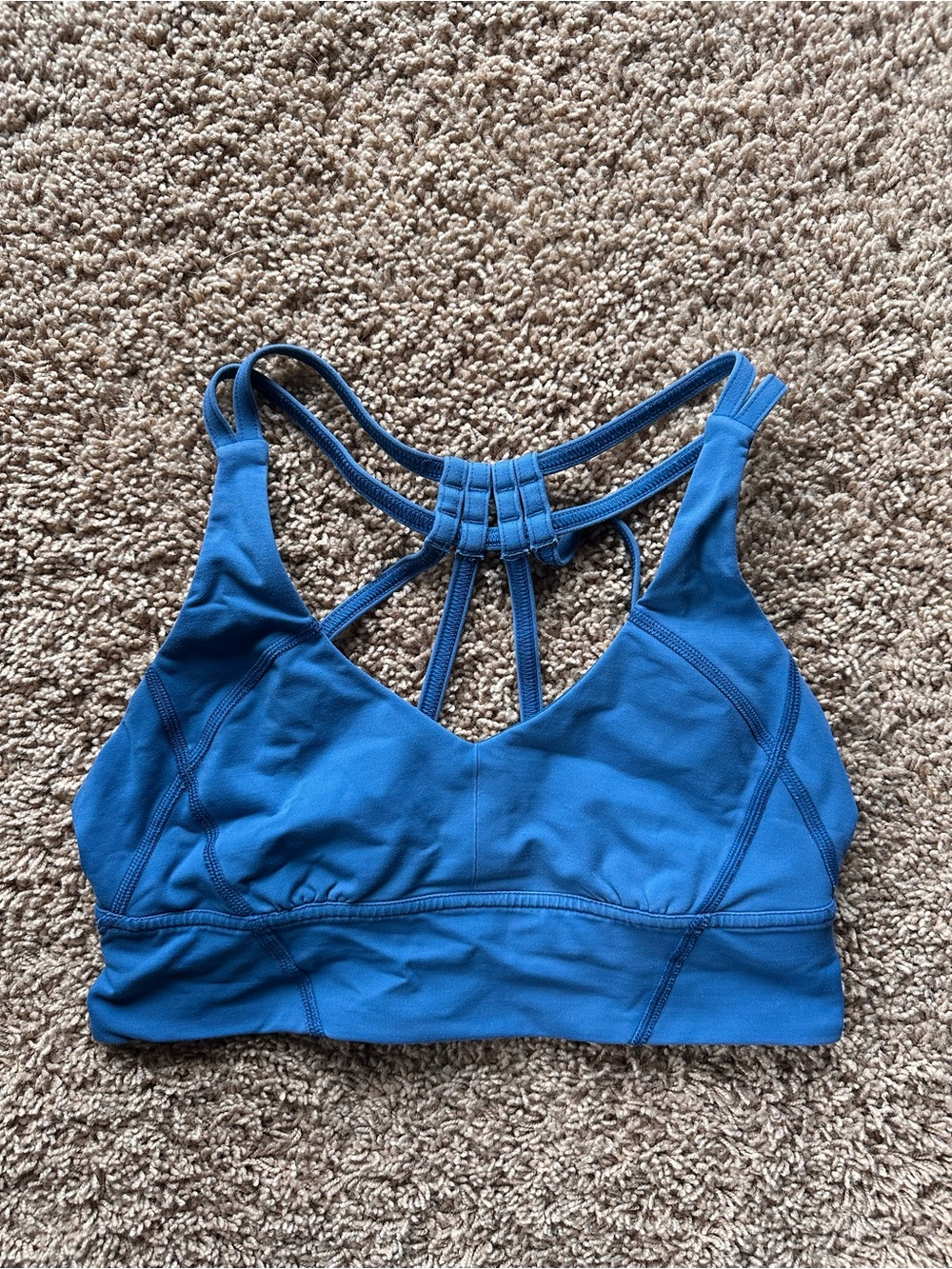 lululemon athletica Blue Strappy Back Sports Bra